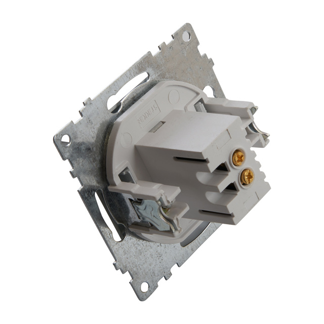Розетка 2-местная USB (механизм), STEKKER GLS10-7115-03, 250V, 2,4А, серия Катрин, серебро 39588 — фото 3