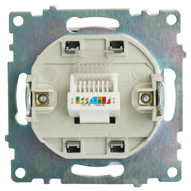Розетка компьютерная 1-местная RJ-45 (механизм), STEKKER GLS00-7107-06, серия Катрин, графит 49418 — фото 7