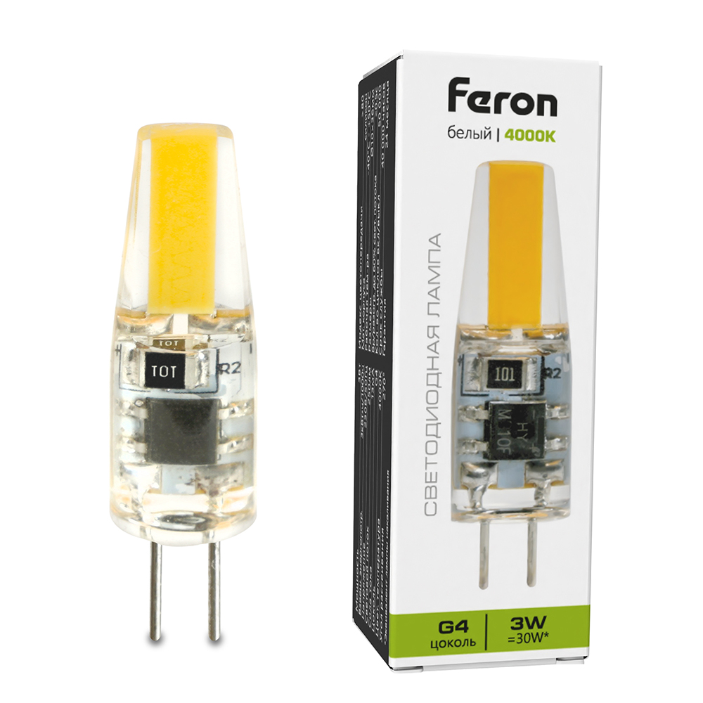 Светодиодная лампа Feron LB-423 G4 3 Вт 4000К