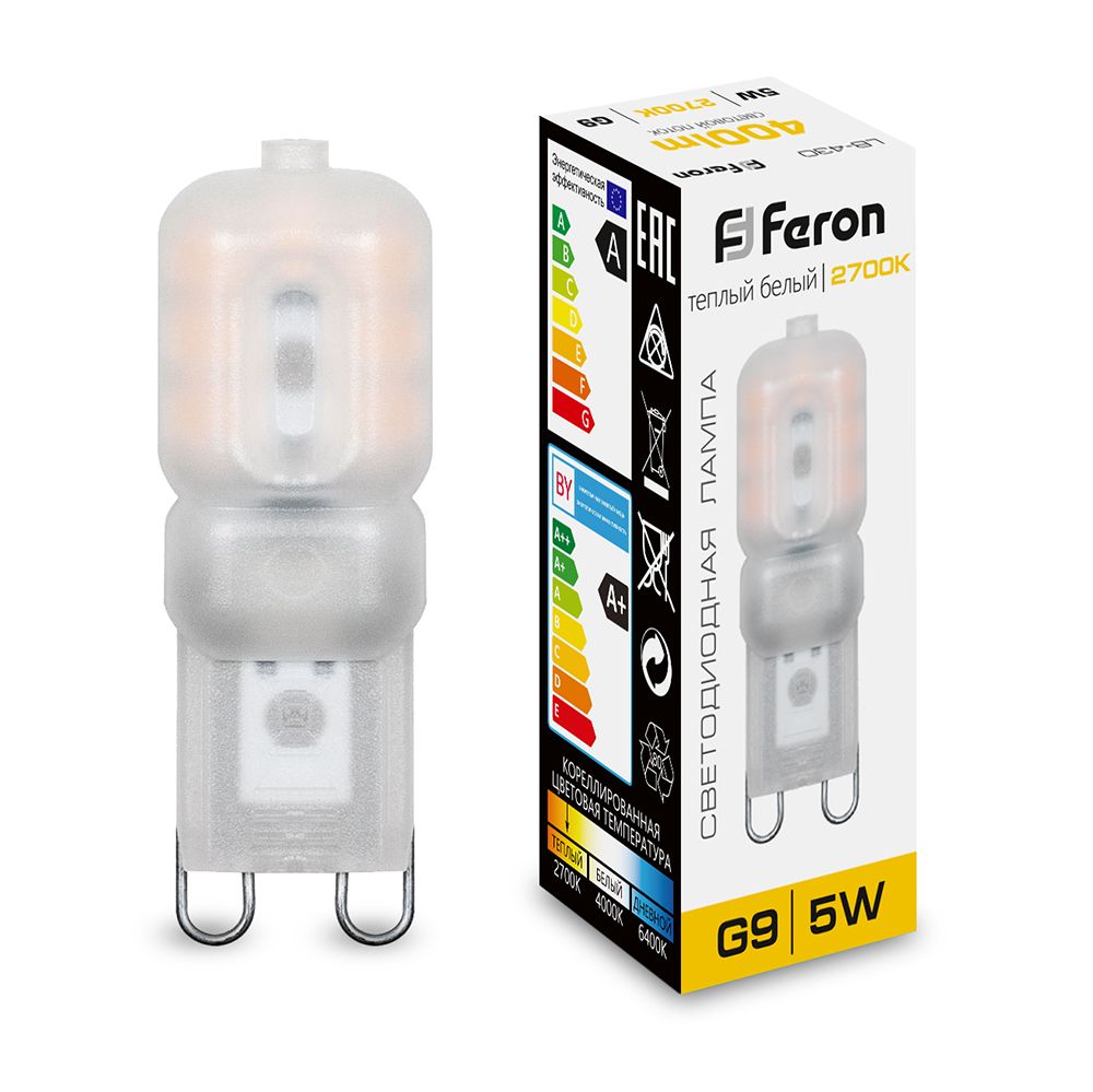 Светодиодная лампа Feron LB-430 G9 5 Вт 2700К