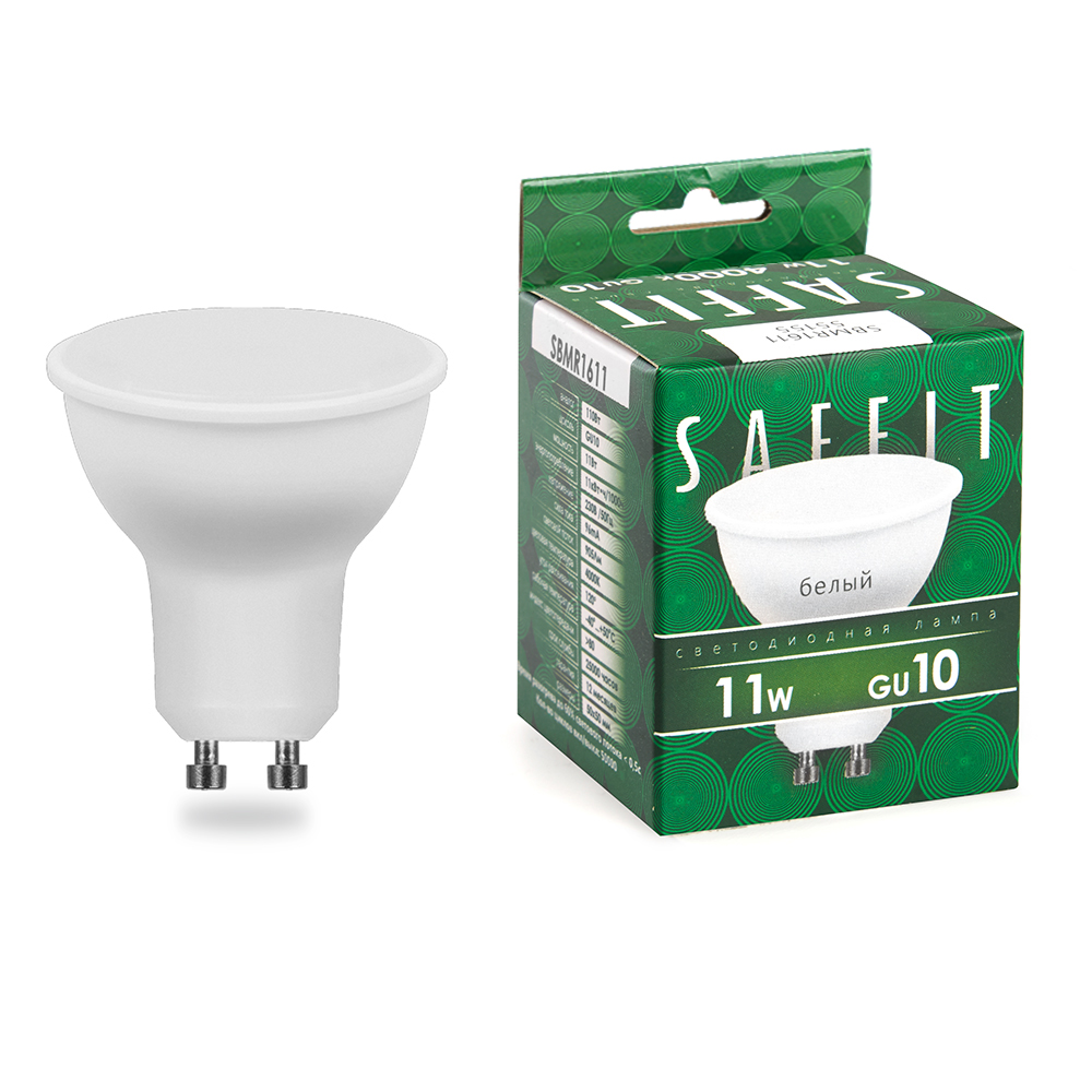 Светодиодная лампа SAFFIT SBMR1611 MR16 GU10 11 Вт 4000К