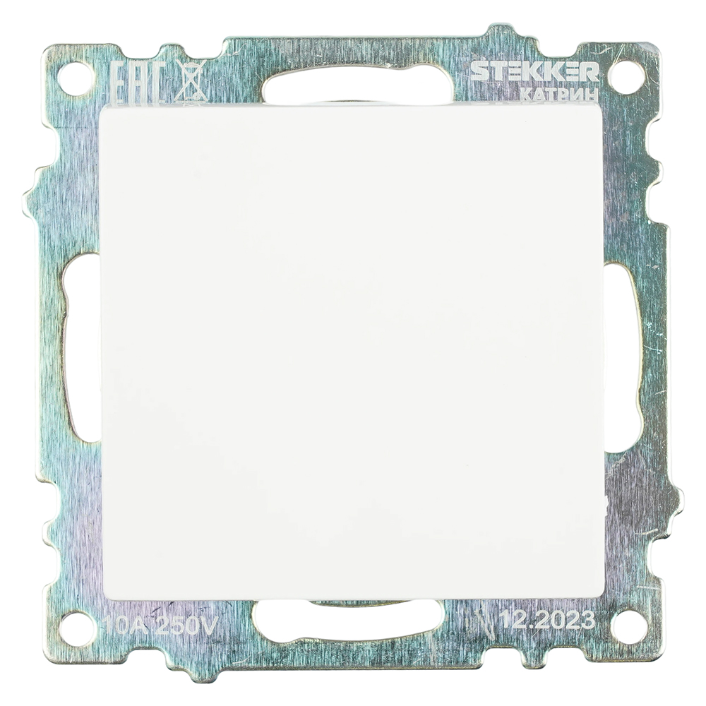 Переключатель 1-клавишный (механизм), STEKKER, GLS10-7105-01, 250В, 10А, серия Катрин, белый 49176