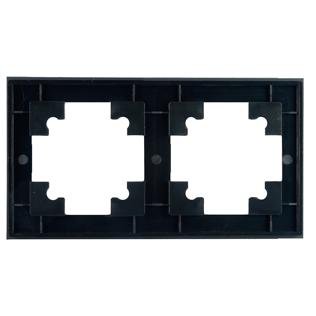 Рамка 2-местная, STEKKER, GFR00-7002-05, серия Катрин, черный 39519 — фото 3