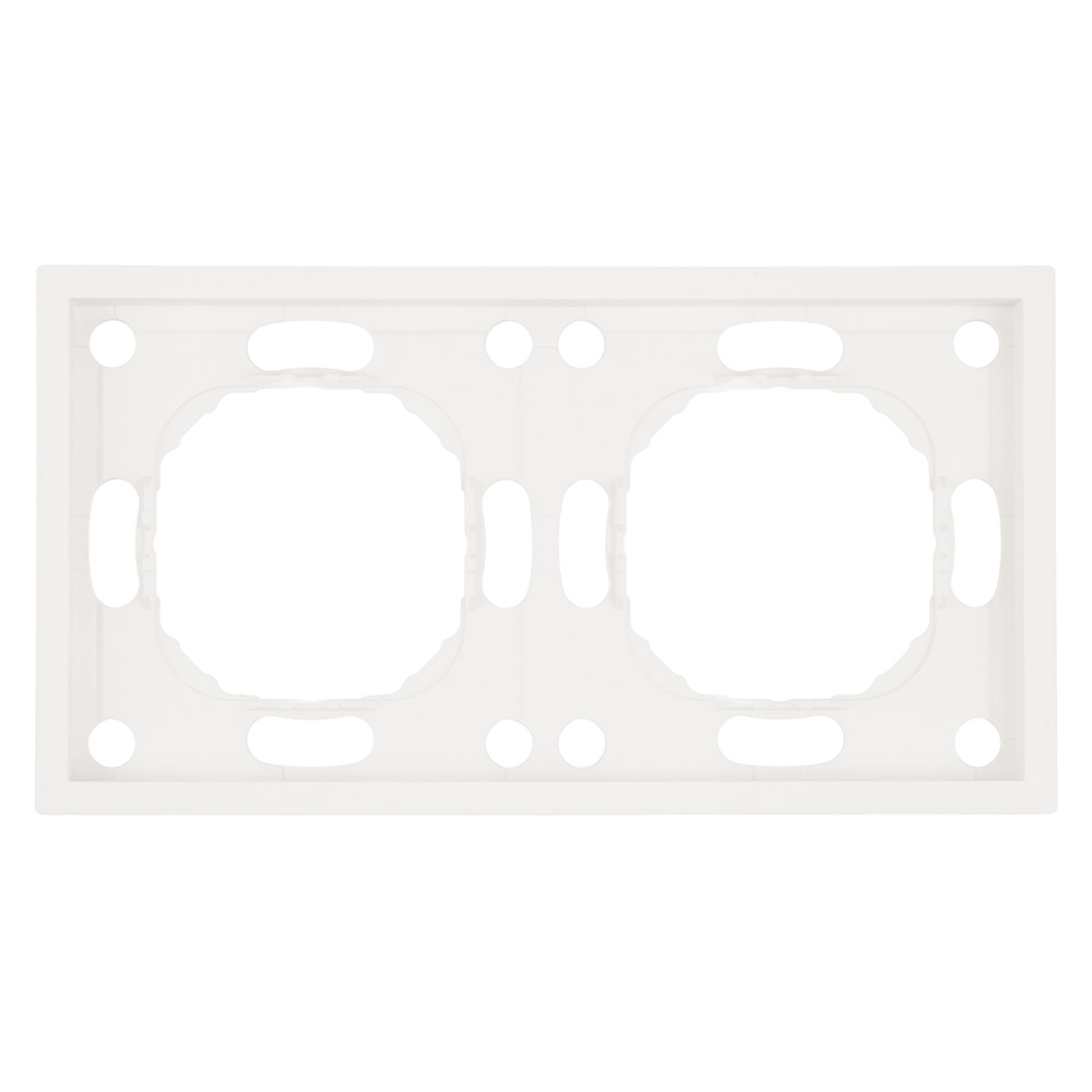 Рамка STEKKER PFR00-5002-01, 2-местная, серия Эмили, белый фарфор, Soft Touch 49885