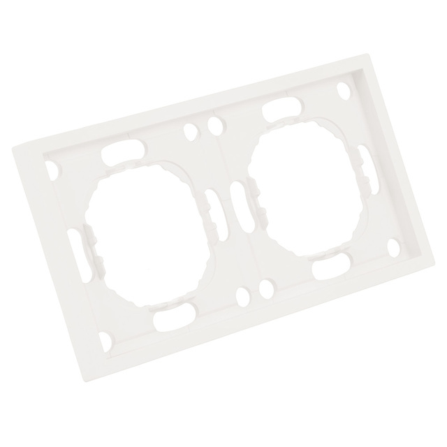 Рамка STEKKER PFR00-5002-01, 2-местная, серия Эмили, белый фарфор, Soft Touch 49885 — фото 2