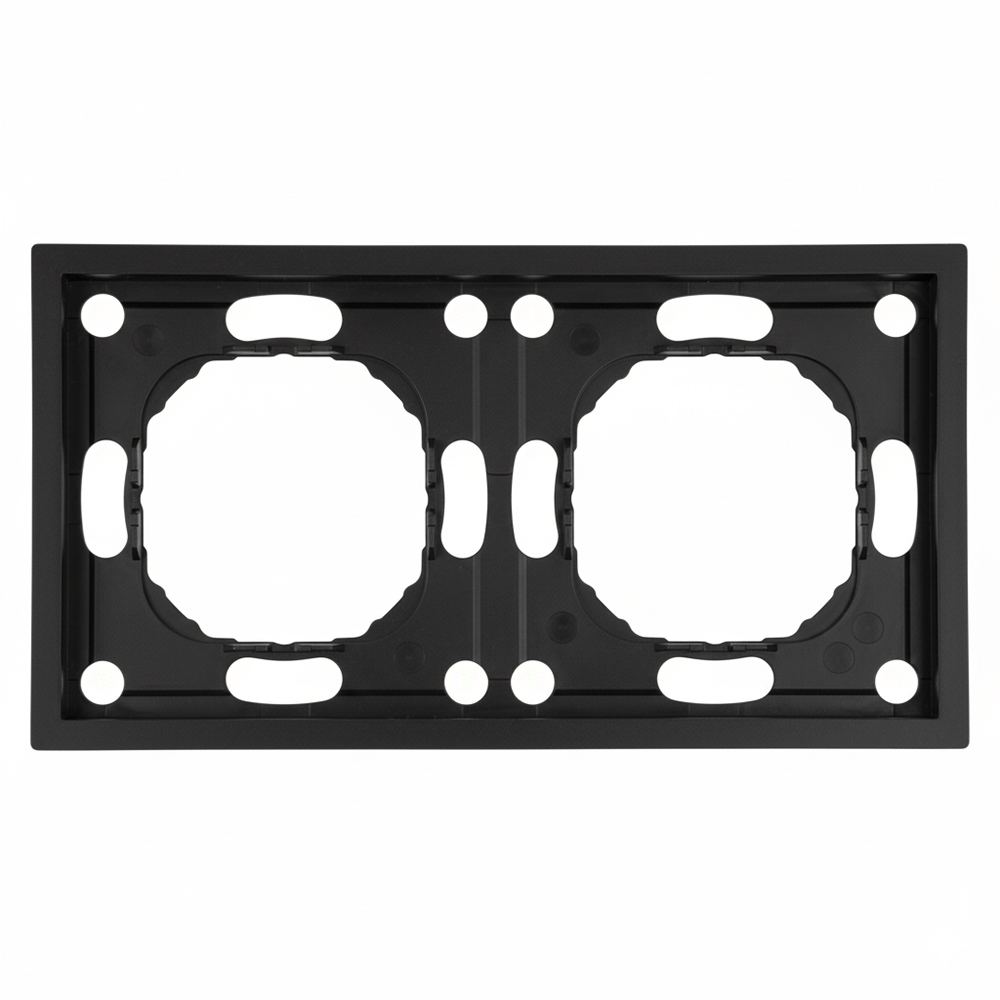 Рамка STEKKER PFR00-5002-05, 2-местная, серия Эмили, черный уголь, Soft Touch 49859