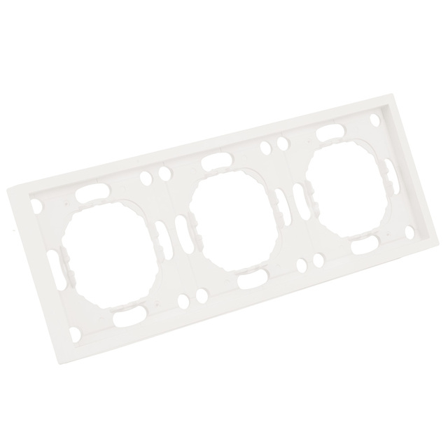 Рамка STEKKER PFR00-5003-01, 3-местная, серия Эмили, белый фарфор, Soft Touch 49886 — фото 2