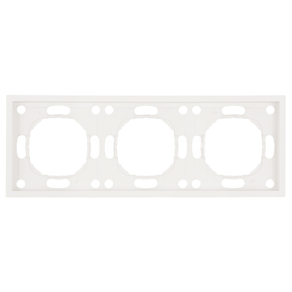 Рамка STEKKER PFR00-5003-01, 3-местная, серия Эмили, белый фарфор, Soft Touch 49886
