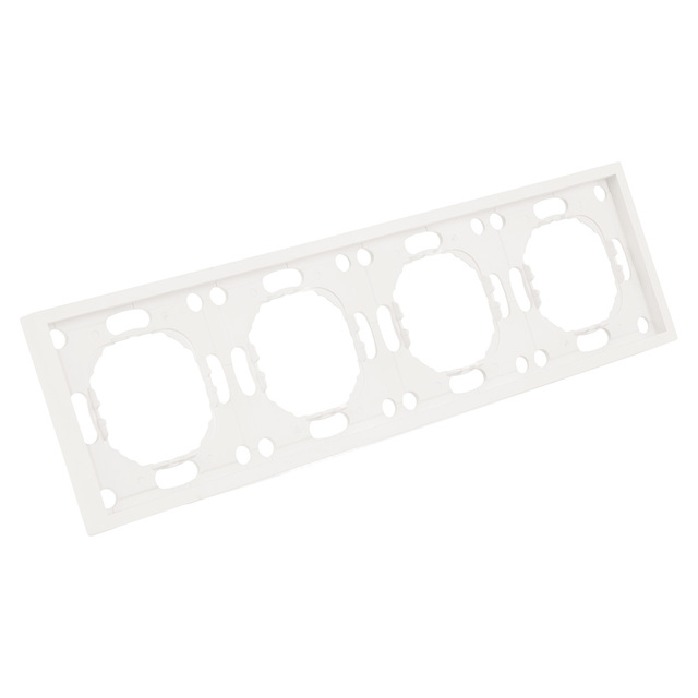 Рамка STEKKER PFR00-5004-01, 4-местная, серия Эмили, белый фарфор, Soft Touch 49887 — фото 2