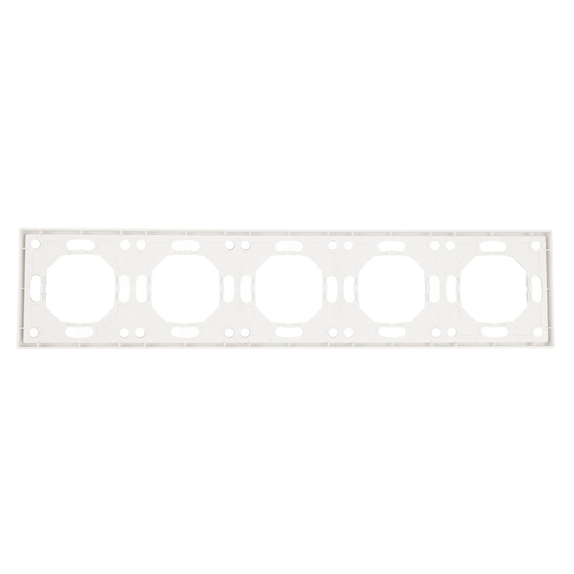 Рамка STEKKER PFR00-5005-01, 5-местная, серия Эмили, белый фарфор, Soft Touch 49888 — фото 4
