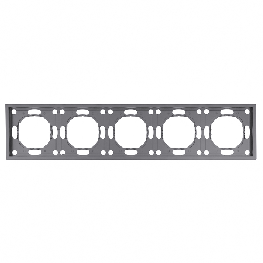 Рамка STEKKER PFR00-5005-10, 5-местная, серия Эмили, платиново-серый, Soft Touch 49966