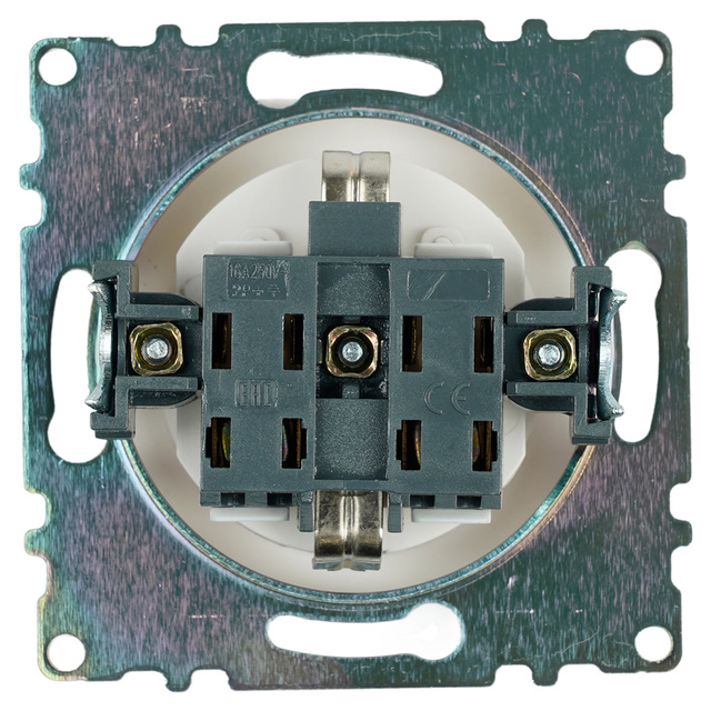 Розетка 1-местная с/з (механизм), STEKKER GLS16-7110-01, 250V, 16А с защитной шторкой, серия Катрин, белый 39304 — фото 5