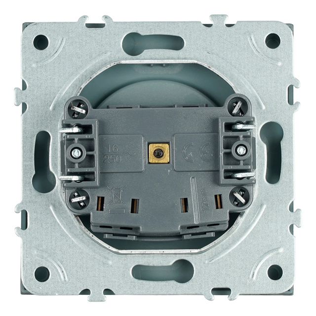 Розетка 1-местная с защитной шторкой, без заземления (механизм), STEKKER RST16-5109-05, 250В, 16А, серия Эмили 49850 — фото 5