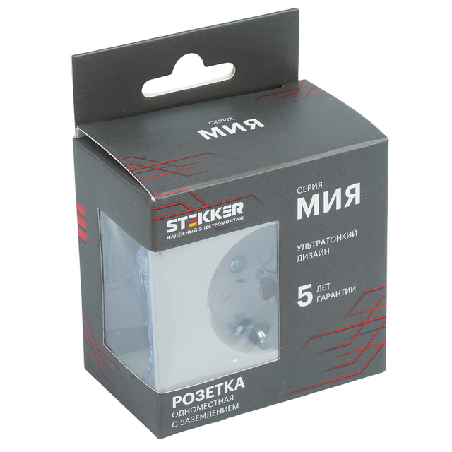 Розетка 1-местная с защитной шторкой с/з (механизм), STEKKER, 250В, 16А, серия Мия, RST16-3110-08, пудровый жемчуг 50484 — фото 7