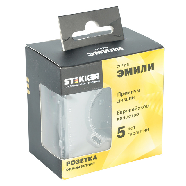 Розетка 1-местная, с заземлением, USB Type-C (механизм), STEKKER, 250В, 16А, 20Вт, серия Эмили, платиново-серый 50219 — фото 6