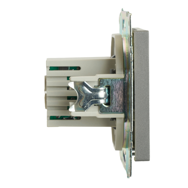 Розетка 2-местная USB (механизм), STEKKER GLS10-7115-06, 250V, 2,1А, серия Катрин, графит 49422 — фото 7