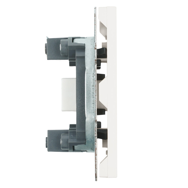 Розетка HDMI 2.1 Type-A (механизм), STEKKER RST00-5118-01, серия Эмили, белый фарфор, Soft Touch 50163 — фото 4