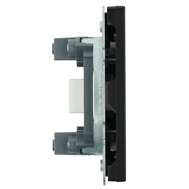 Розетка HDMI 2.1 Type-A (механизм), STEKKER RST00-5118-05, серия Эмили, черный уголь, Soft Touch 50171 — фото 4