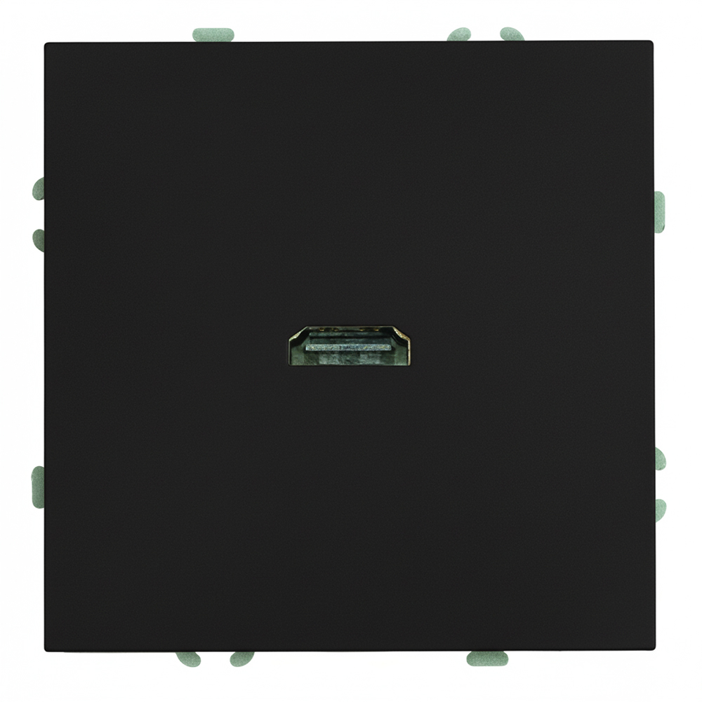 Розетка HDMI 2.1 Type-A (механизм), STEKKER RST00-5118-05, серия Эмили, черный уголь, Soft Touch 50171