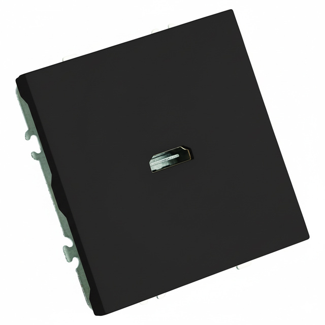 Розетка HDMI 2.1 Type-A (механизм), STEKKER RST00-5118-05, серия Эмили, черный уголь, Soft Touch 50171 — фото 2