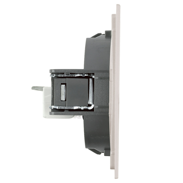 Розетка компьютерная 1-местная RJ-45 (механизм), STEKKER, серия Мия, RST00-3117-08, пудровый жемчуг 50480 — фото 3