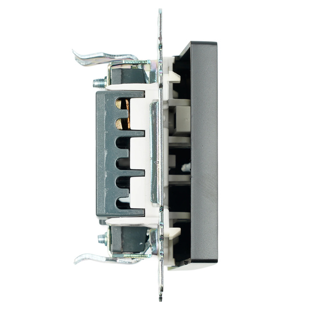 Выключатель 1-клавишный с индикатором (механизм), STEKKER GLS10-7101-05, 250V, 10А, серия Катрин, черный 39605 — фото 3