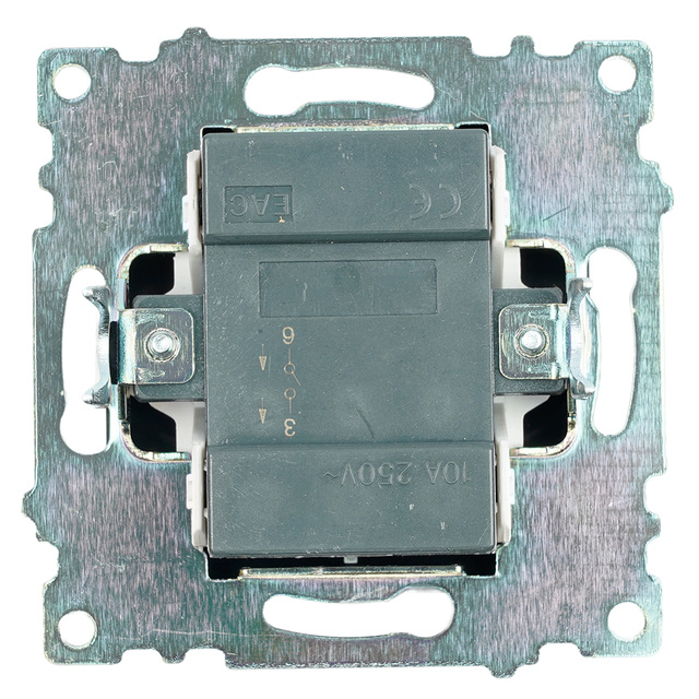 Выключатель 1-клавишный с индикатором (механизм), STEKKER GLS10-7101-05, 250V, 10А, серия Катрин, черный 39605 — фото 5
