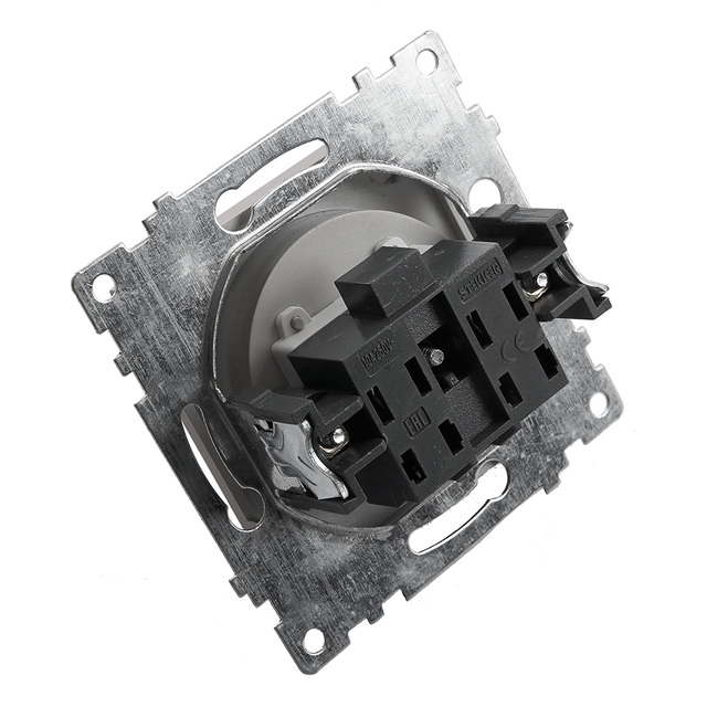 Выключатель 1-клавишный с индикатором (механизм), STEKKER GLS10-7101-03, 250V, 10А, серия Катрин, серебро 39577 — фото 4