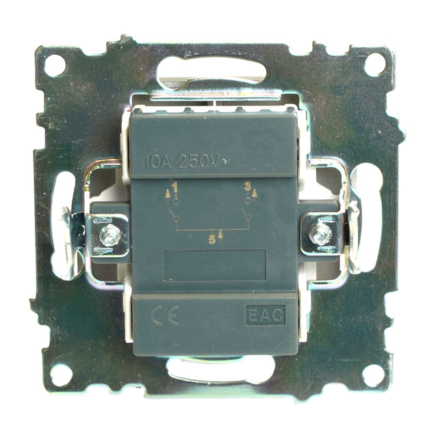Выключатель 2-клавишный (механизм), STEKKER GLS10-7104-06, 250В, 10А, серия Катрин, графит 49411 — фото 7