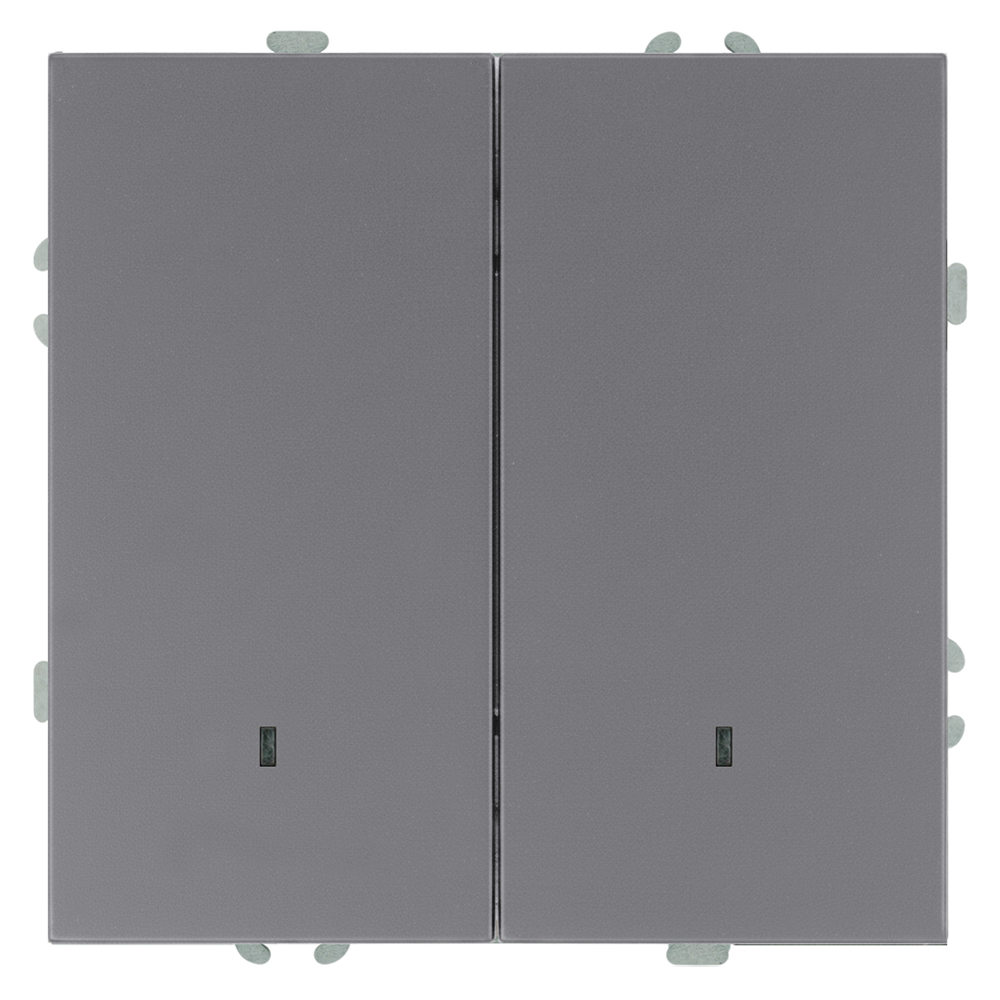 Выключатель 2-клавишный с индикатором (механизм), STEKKER RSW10-5102-10, 250В, 10А, серия Эмили 49942