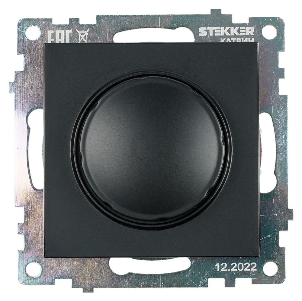 Выключатель диммирующий (механизм), STEKKER GLS10-7106-01, 250В, 600Вт, серия Катрин, белый 39615