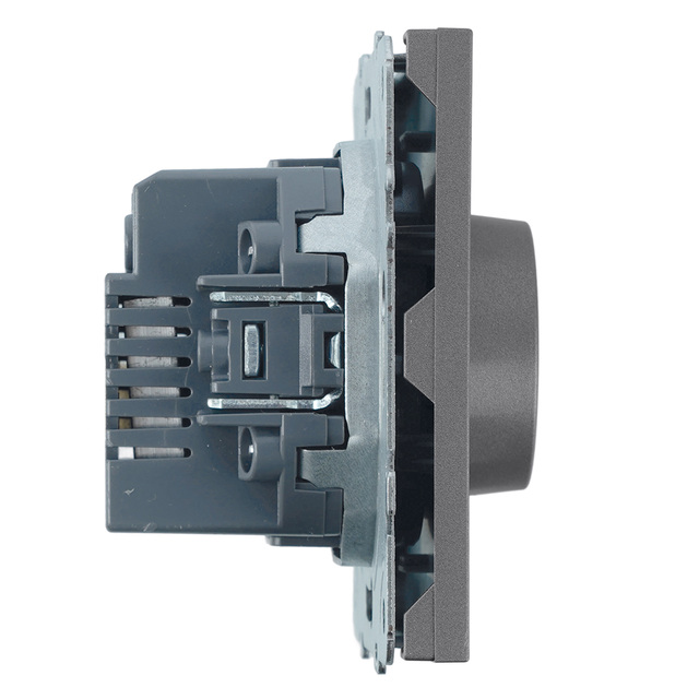 Выключатель диммирующий TRIAC (механизм), STEKKER RSW10-5106-10, 250В, 500Вт, серия Эмили, платиново-серый 49946 — фото 3