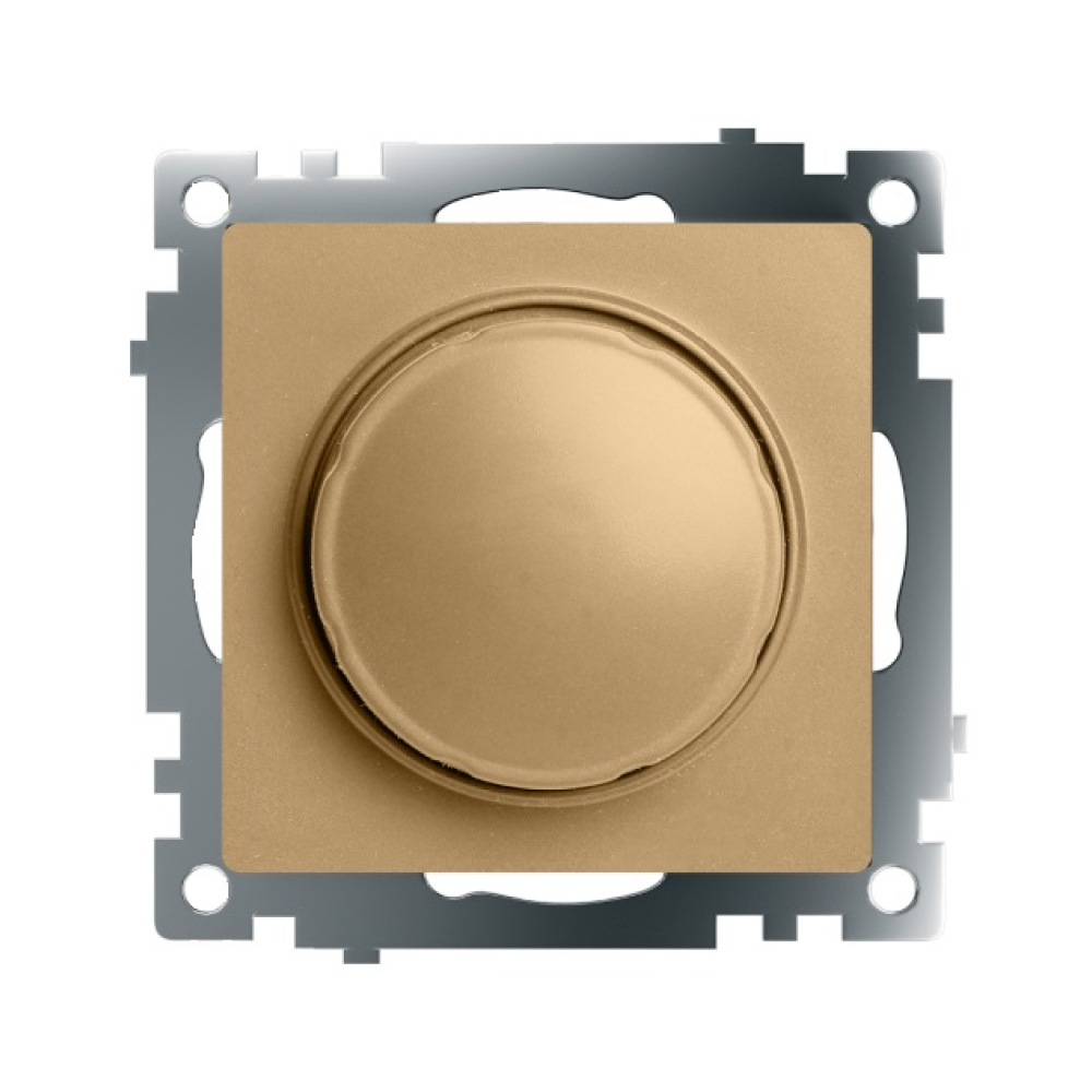 Выключатель диммирующий TRIAC (механизм), STEKKER GLS10-7106-08, 250В, 500Вт, серия Катрин, золото 49218